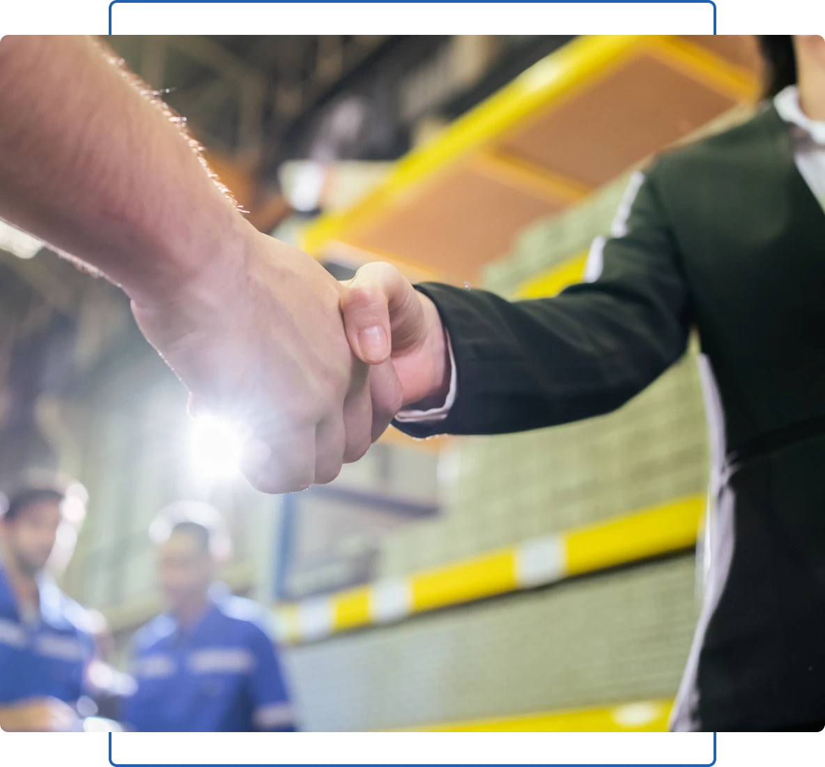 Partnership symbolized by handshake